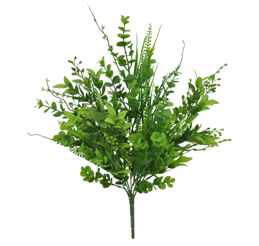 20" Mixed Greenery Bush X 7