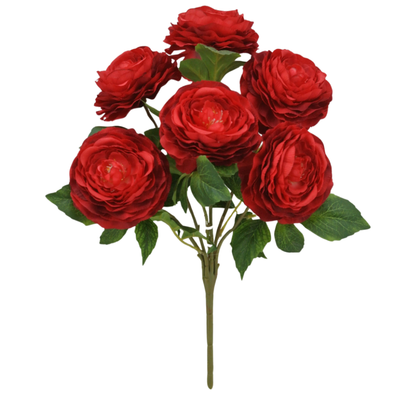 19" Ranunculus Bush X 6 (Red)