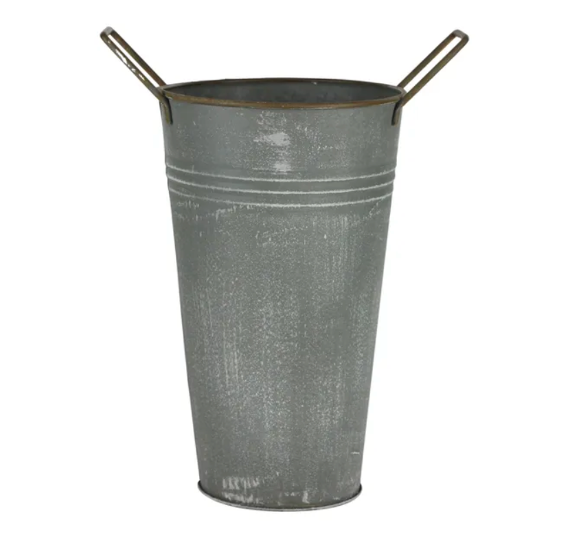 11"H x 6.75"Dia Tin Cooler Bucket