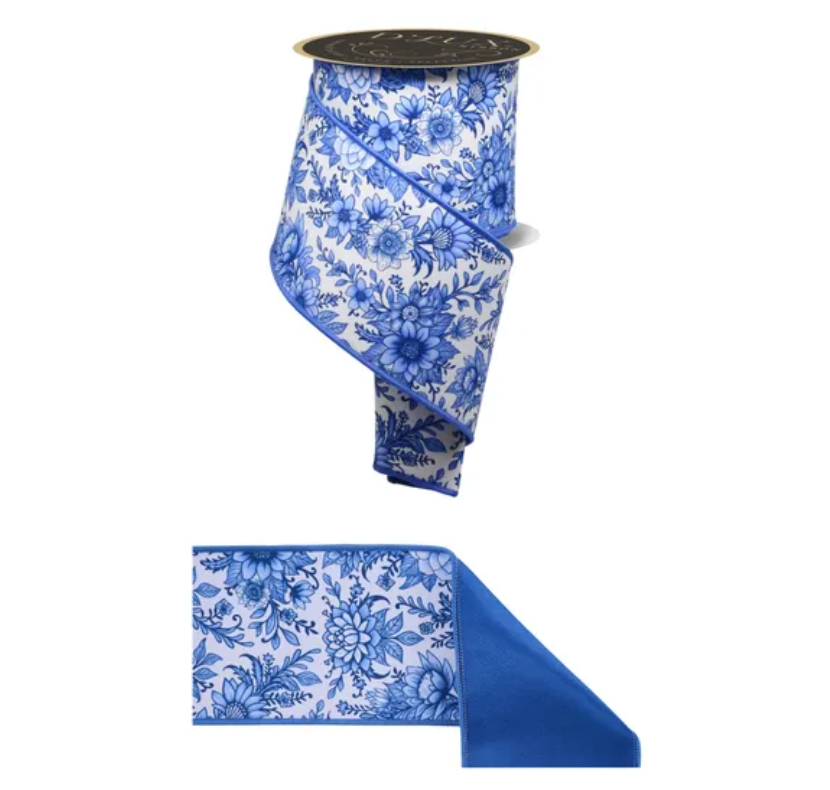 4" x 10yd Chinoiserie Floral/Fused