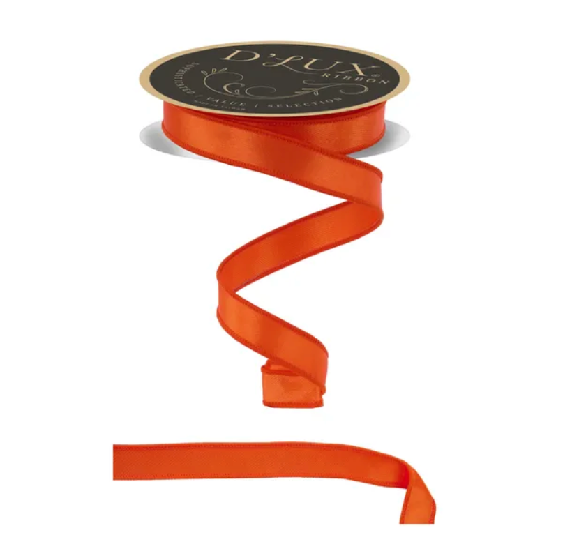 7/8" x 10yd Satin Fused (Orange)