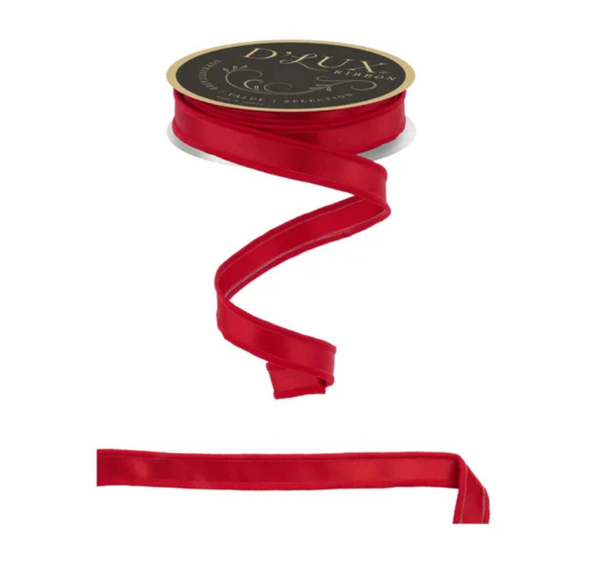 7/8" x 10yd Satin Fused (Red)