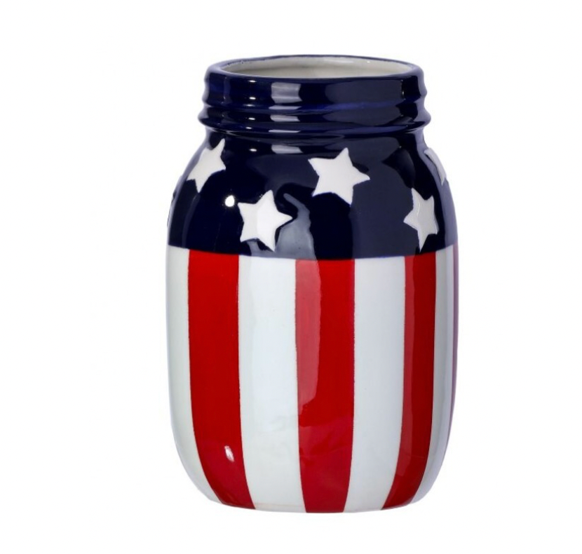 6.5" Ceramic American Spirit Canning Jar