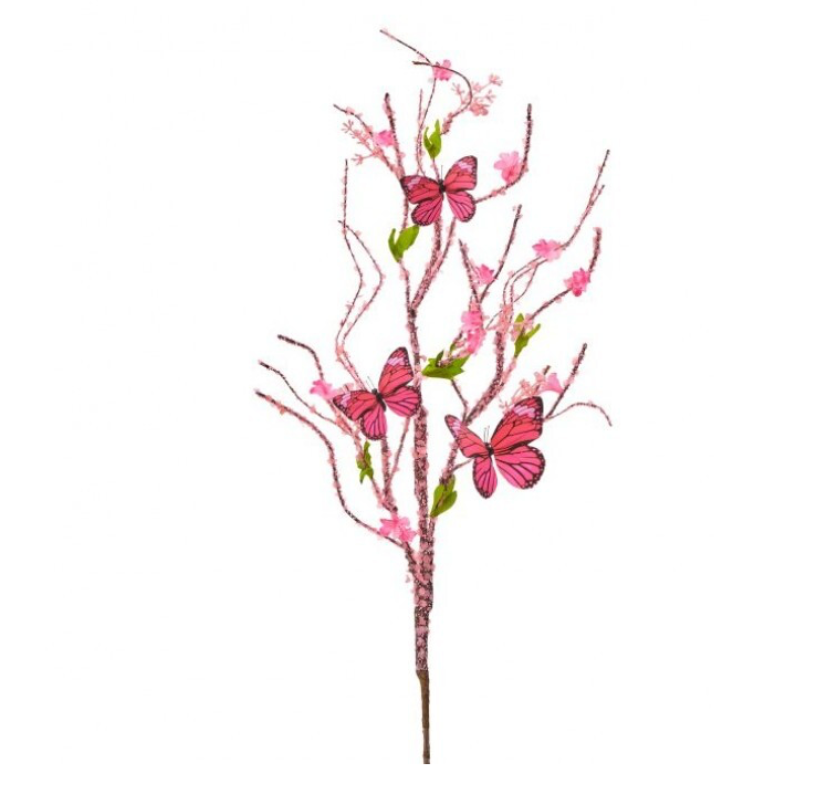 31" Blossom Butterfly Spray (Hot Pink)