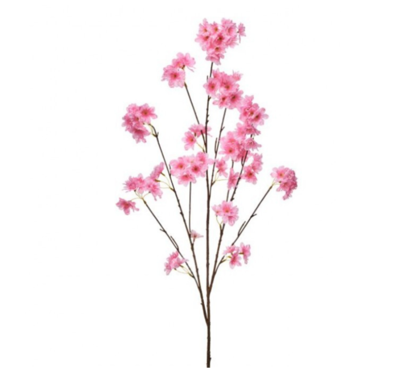 51" Late Season Cherry Blossom Stem (Hot Pink)