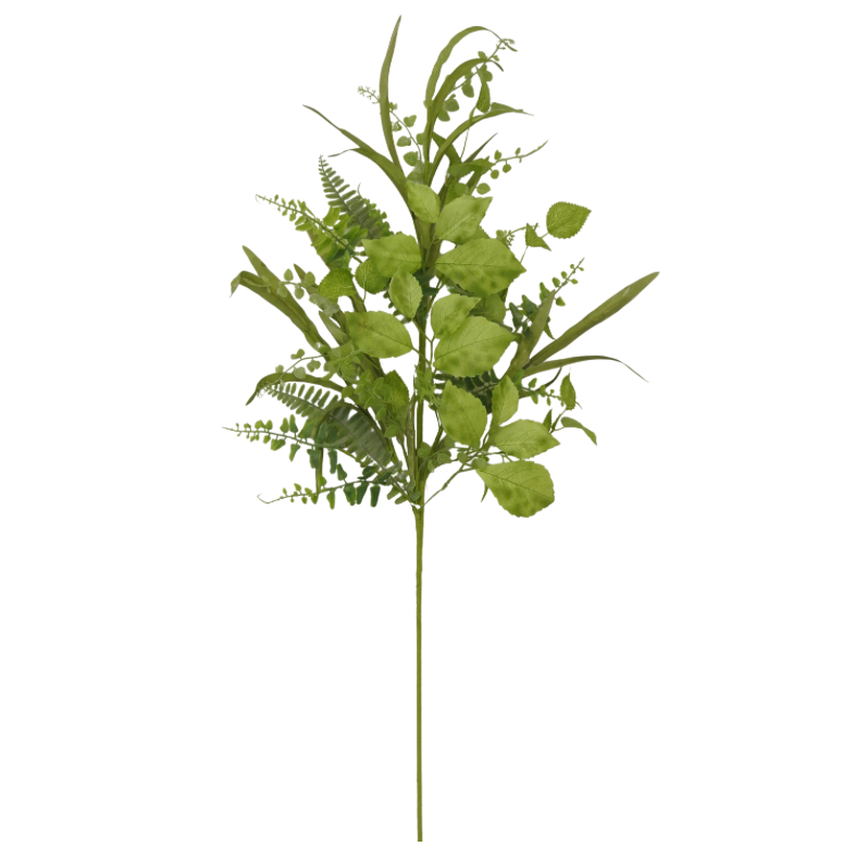 33" Plastic Mixed Fern Spray