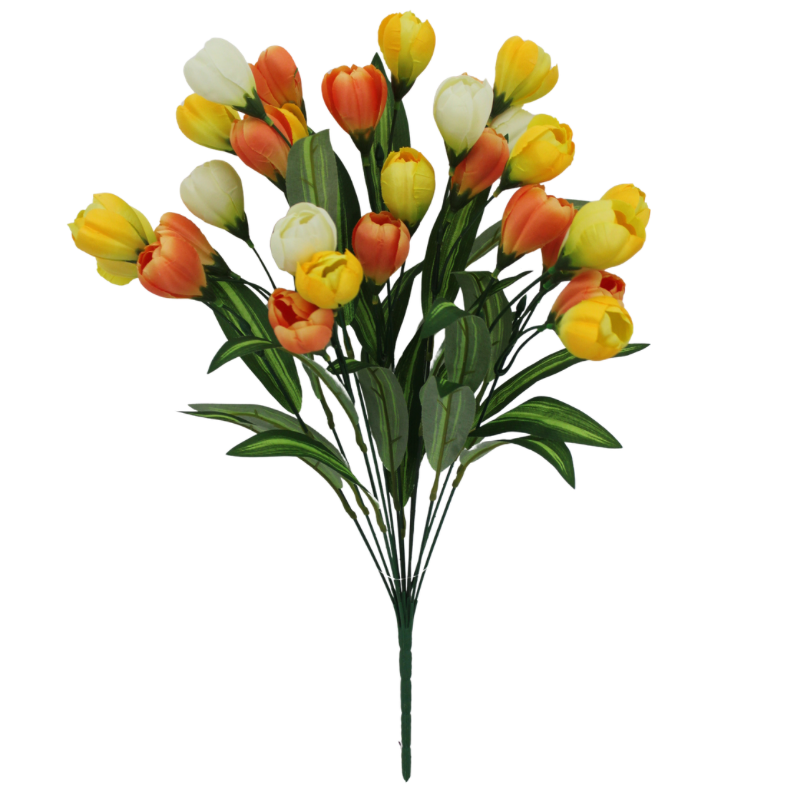 20" Tulip Bush (Cream/Orange/Yellow)