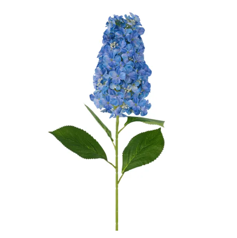 32"L Fabric Cone Hydrangea Stem (Blue)