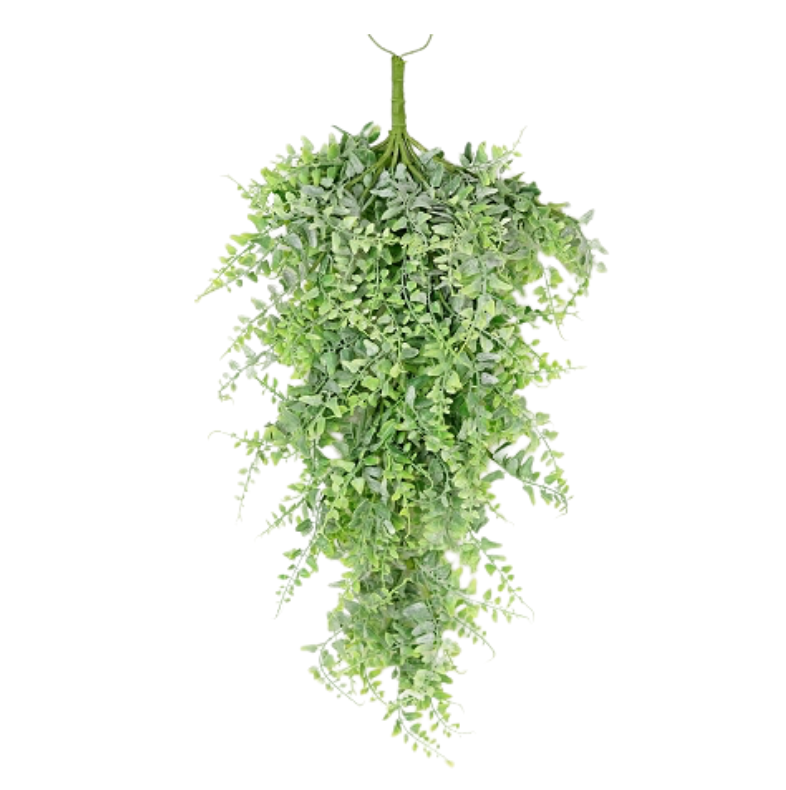 28inL x 14inW Flocked Soft Touch Fern Teardrop