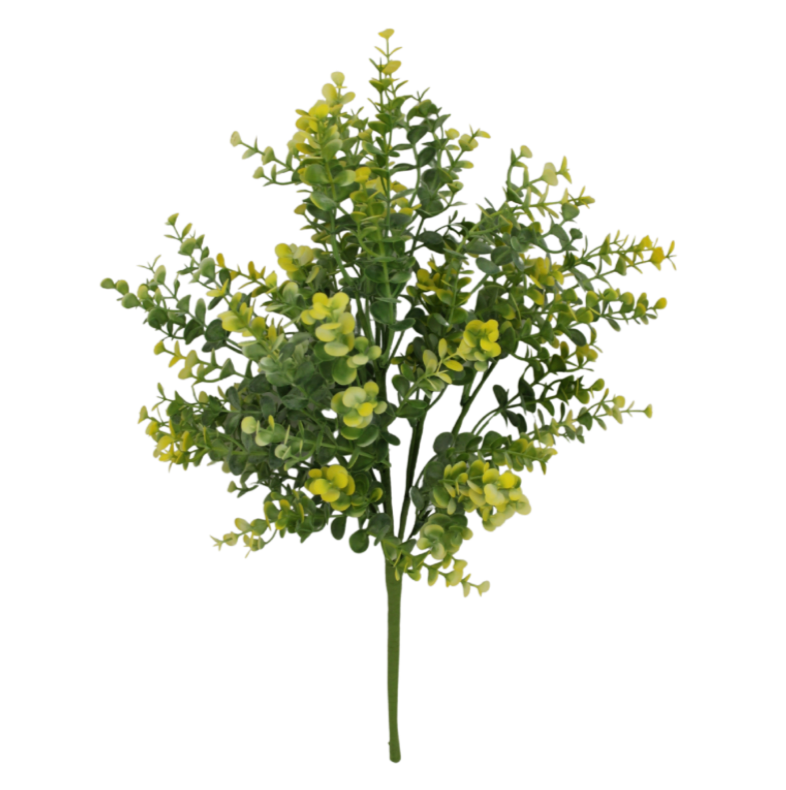 17" Plastic Eucalyptus Bush (Yellow)