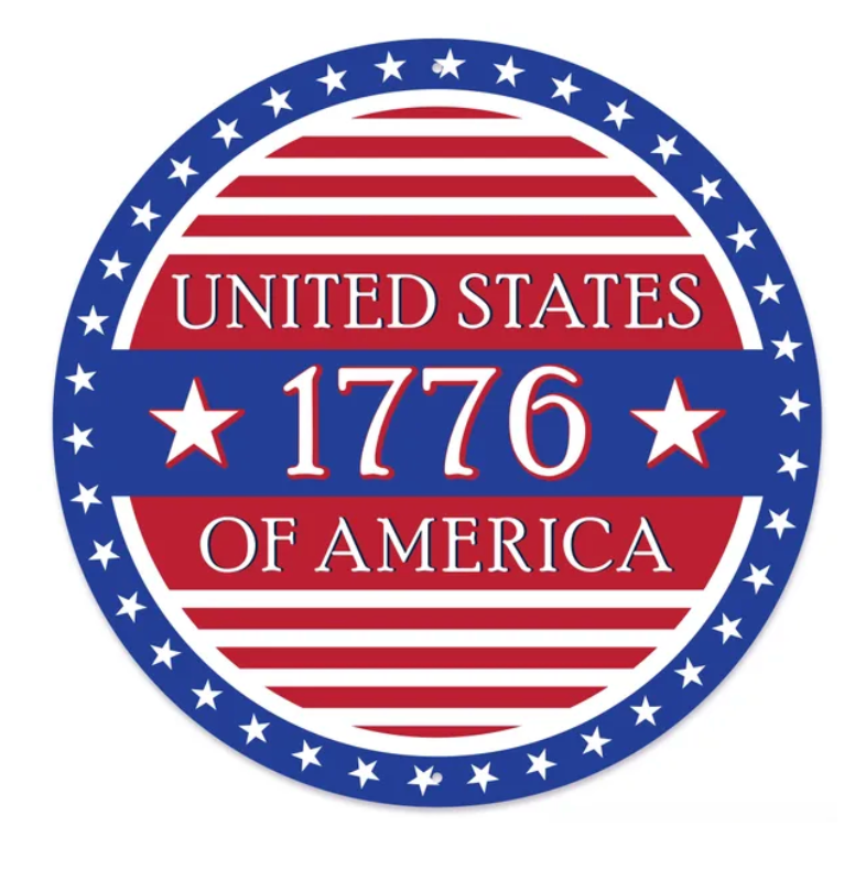12"Dia United States 1776 Sign