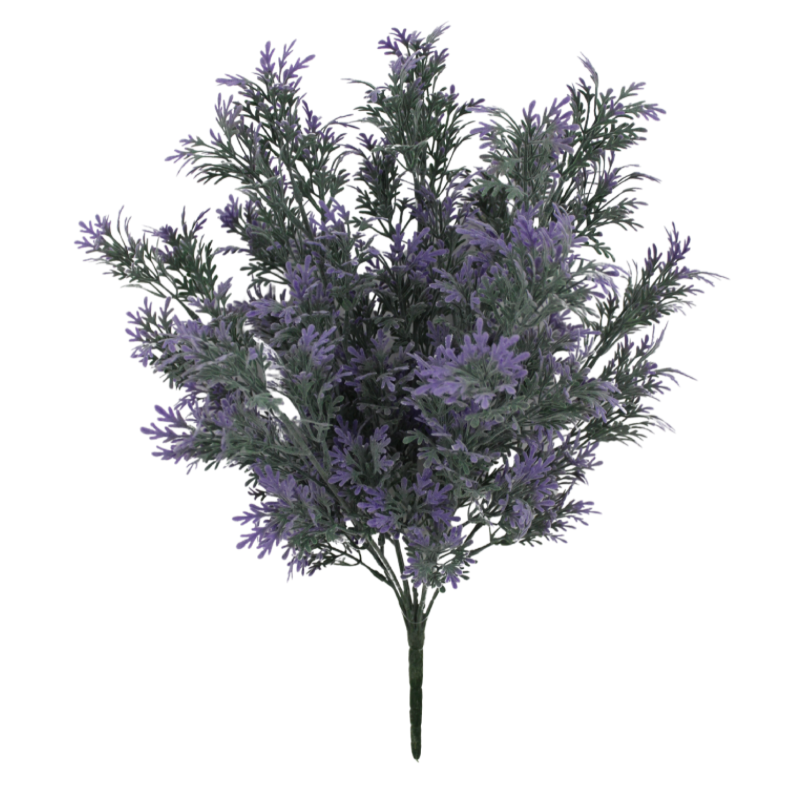 18" Plastic Leaves Bush X 9 stems