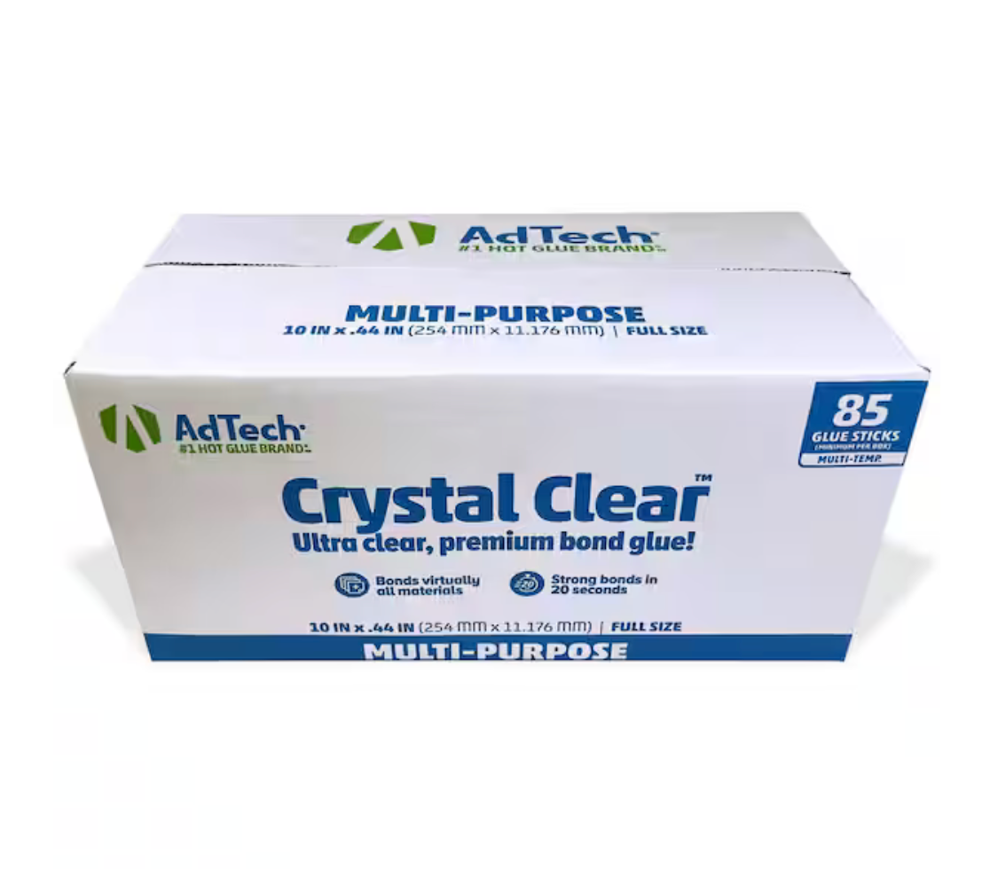 10" Crystal Clear Glue Sticks (Box of 85)
