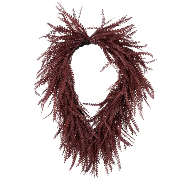 Red/Brown Beaded Grass Wreath Kit