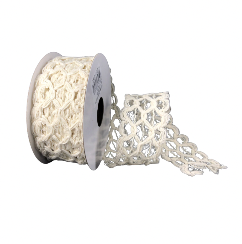 1.5"X10Y Open Weave (White)
