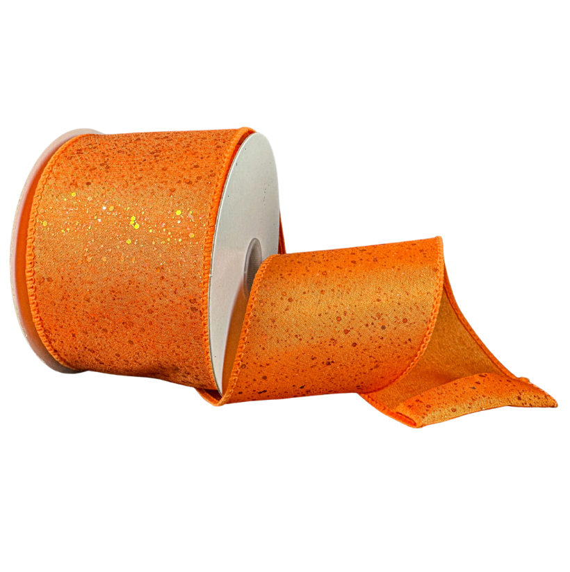 2.5"X10Y Orange Glitter