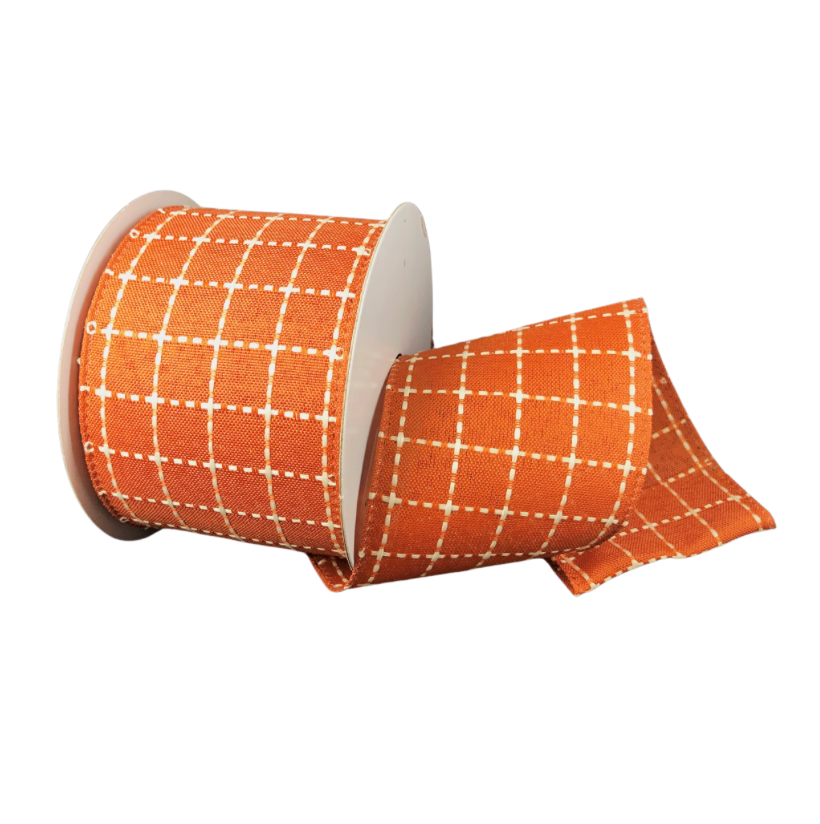 2.5" X 10Y Plaid (Orange/Cream)