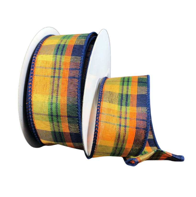 1.5" X10Y Plaid (Orange,Blue,Yellow)