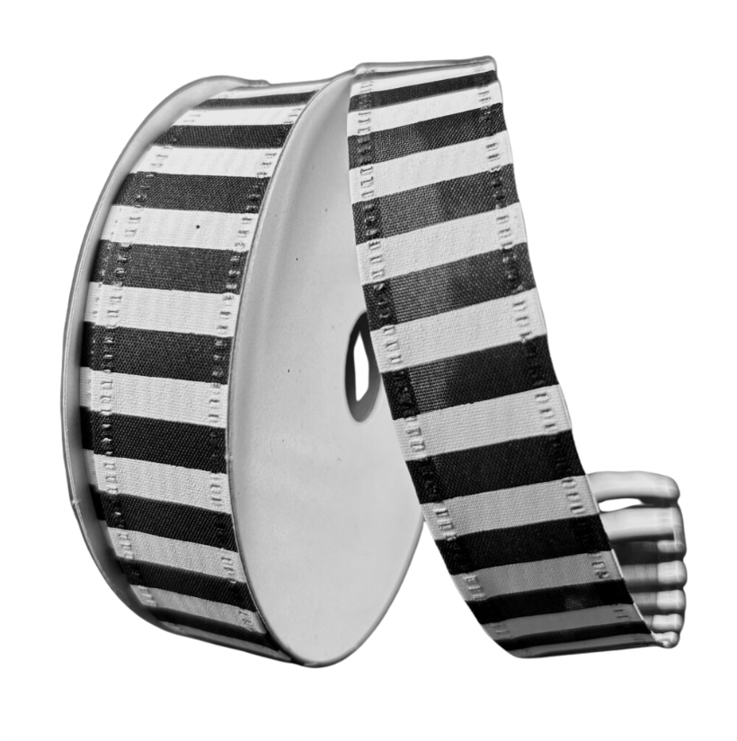 7/8" X 10Y Stripes (Black/White)