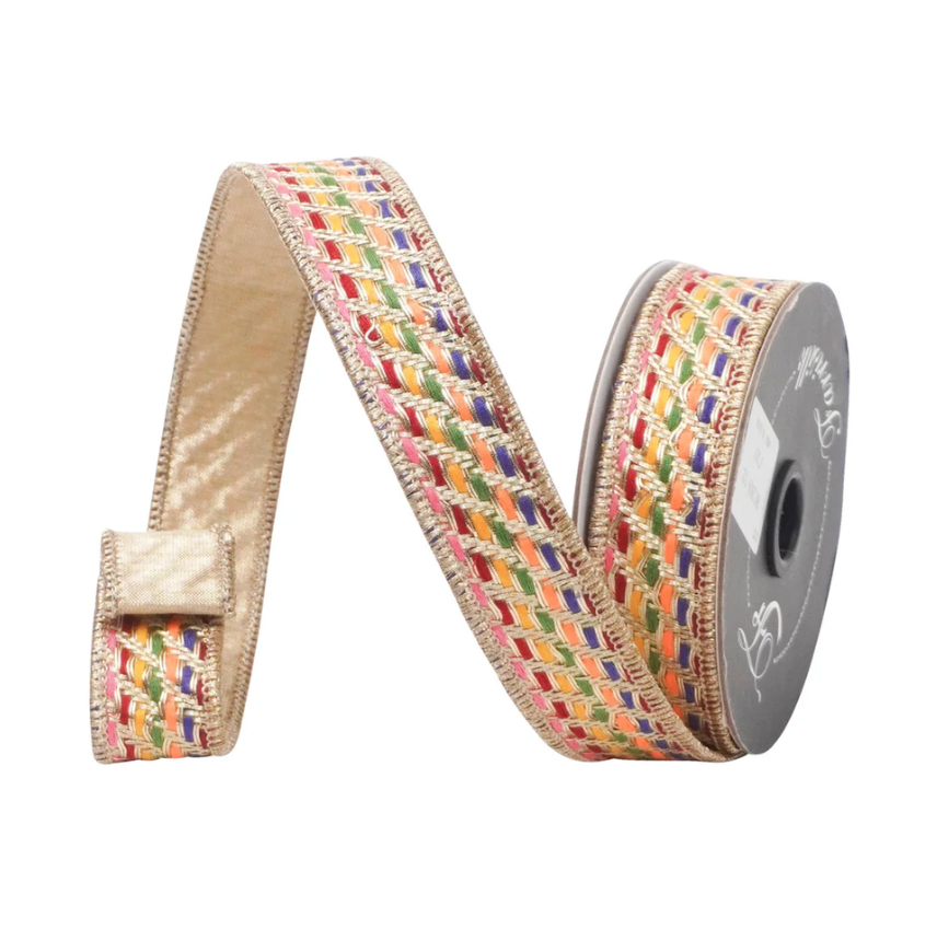 1"X5YD Rainbow Mosaic Farrisilk