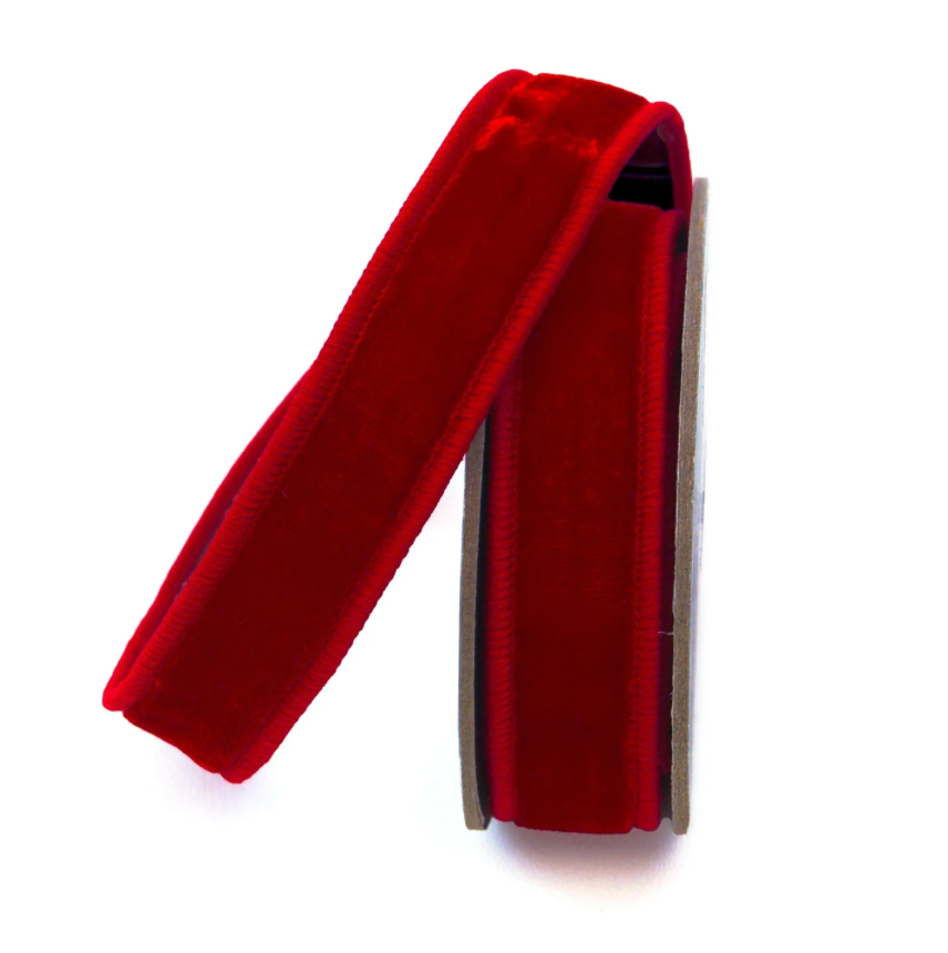 .75"X10YD Velvet (Red) Farrisilk