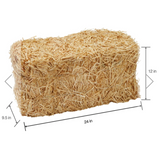 9.5 x 12 x 24" Decorative Straw Hay Bale