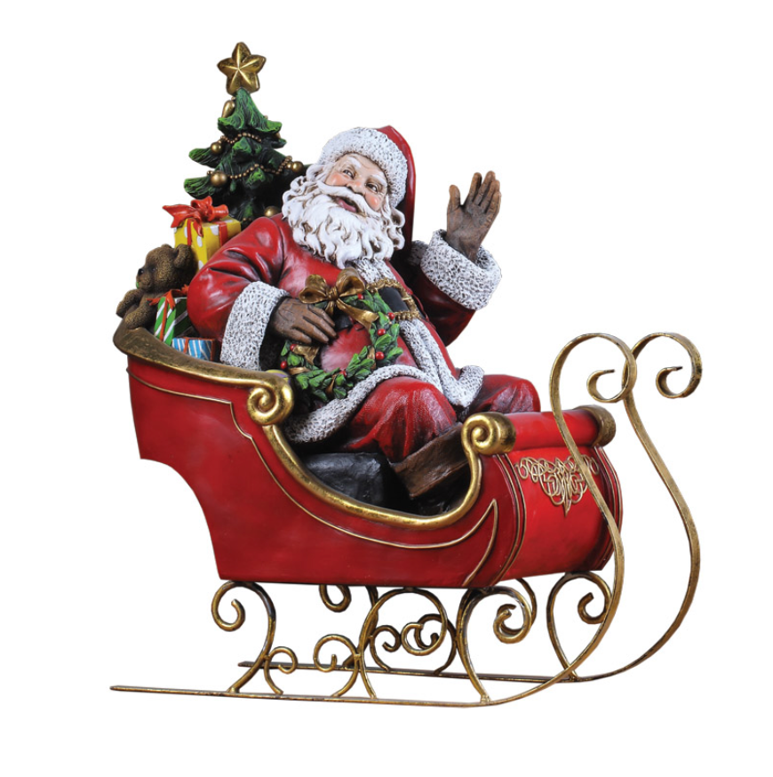 24.5" Santa on Sleigh