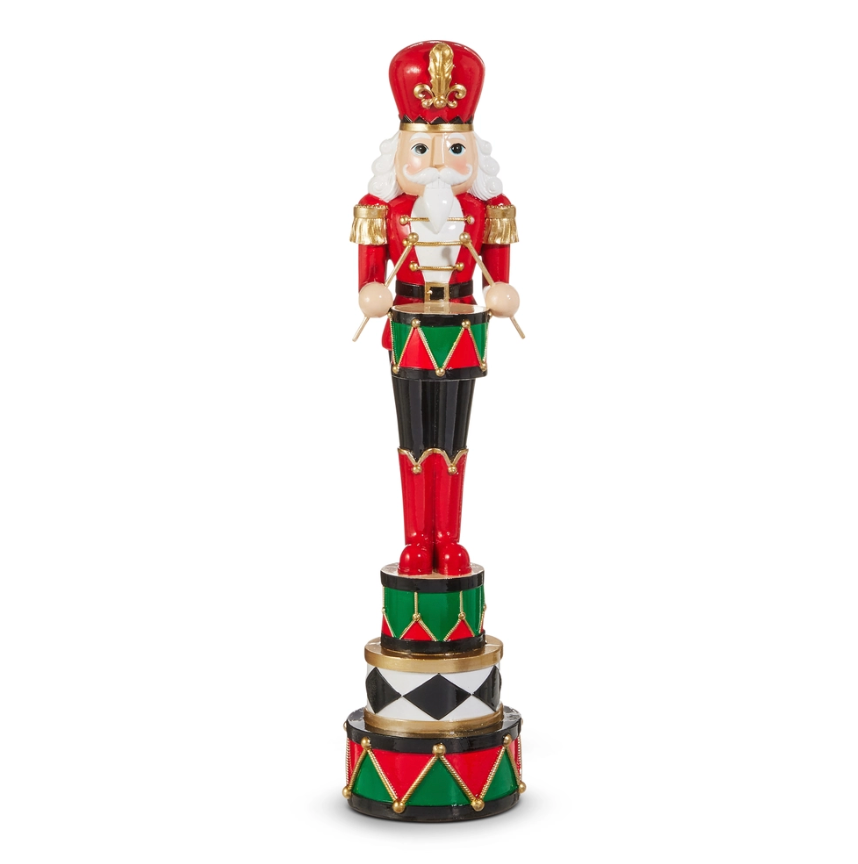 18" Red, White And Green Nutcracker
