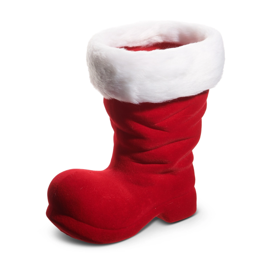 10.5" Red Flocked Boot