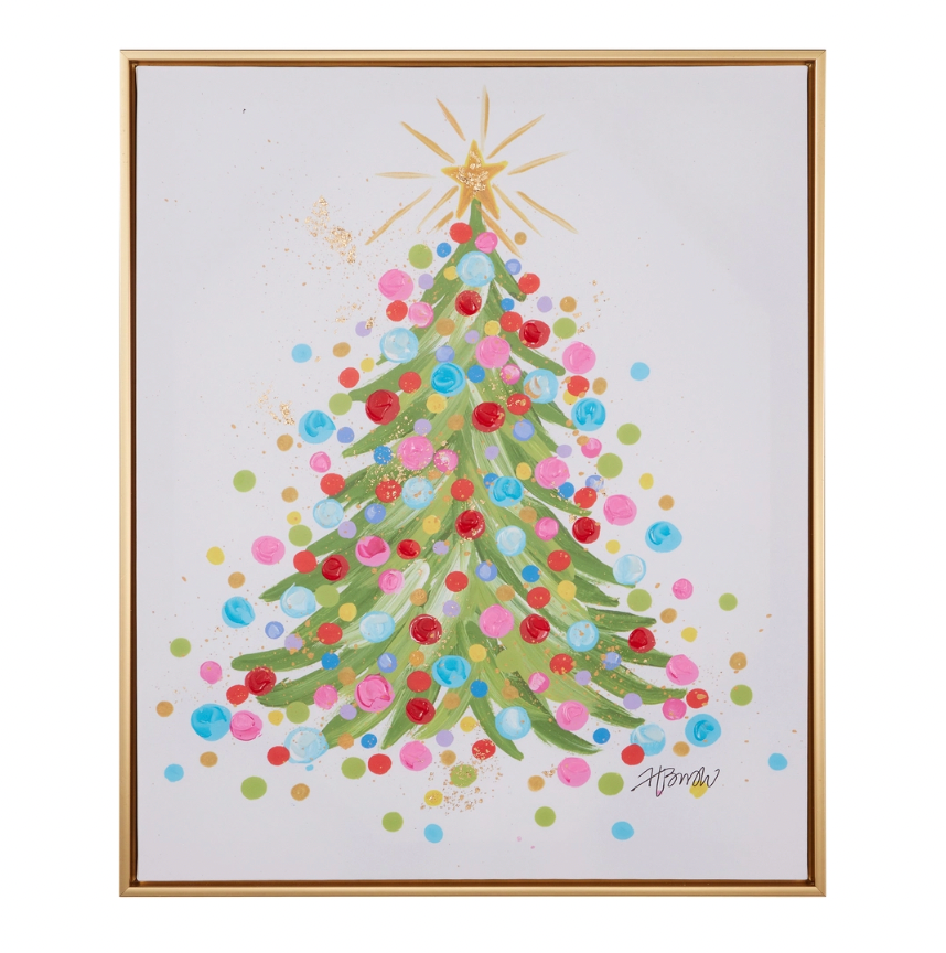 23.5" Confetti Tree Framed Wall Art