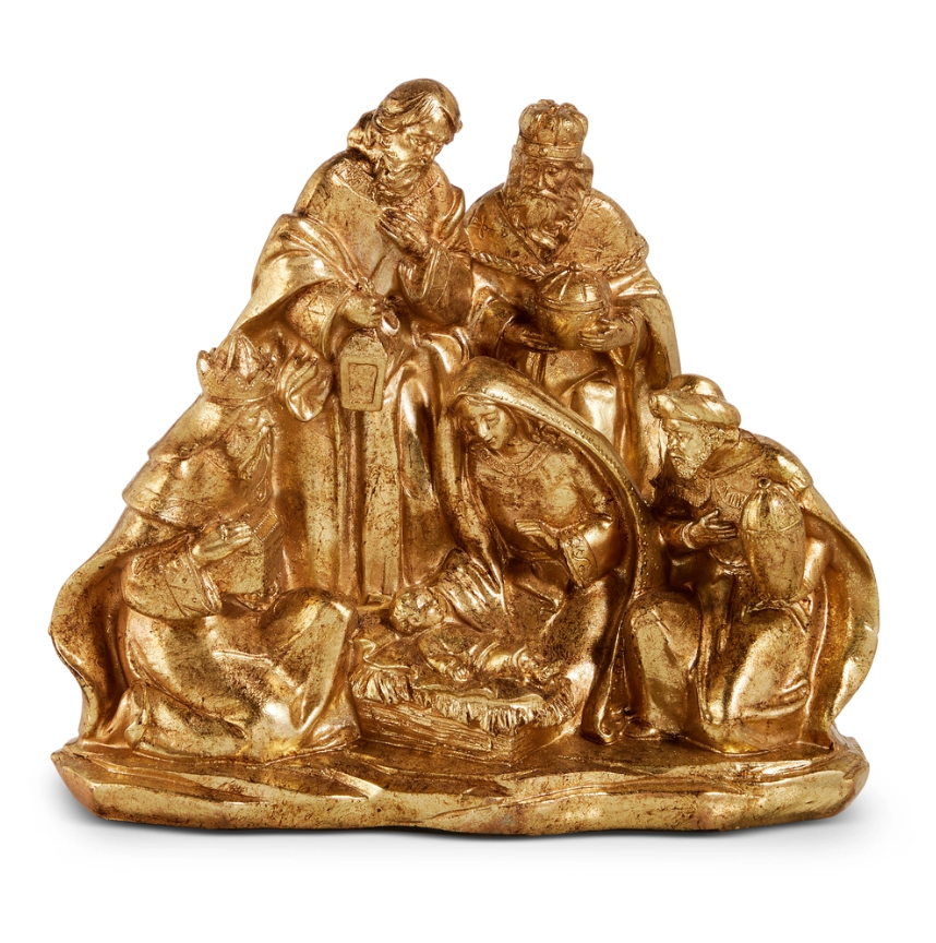 8.5" Gilded Nativity