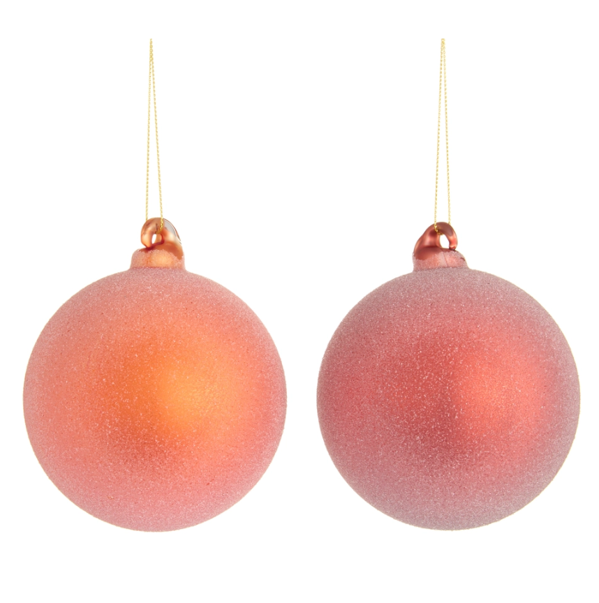 4" Sugared Ball Ornament (Assorted, Purchase is for ONE)