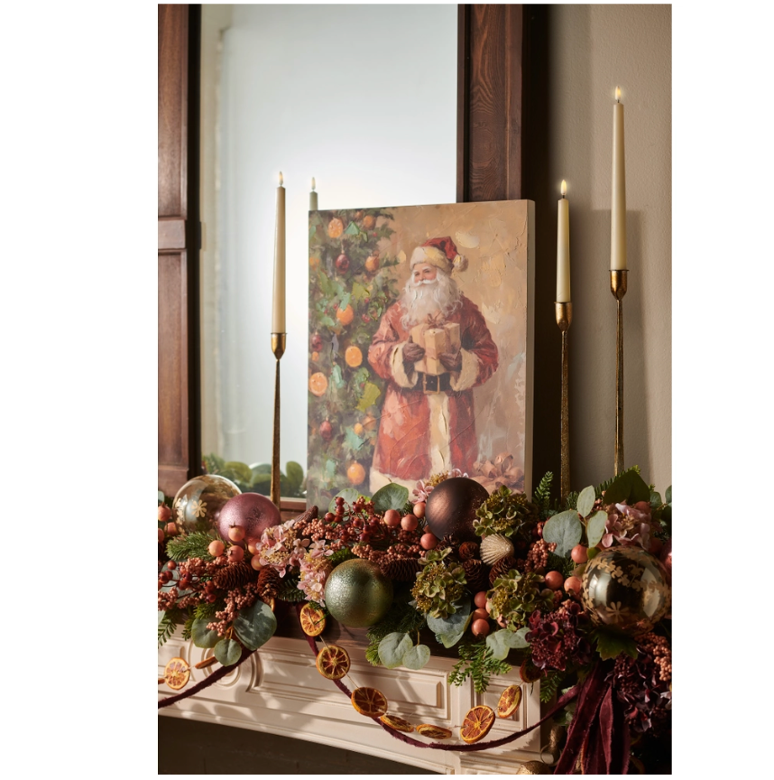 23.5" Classic Claus Wall Art