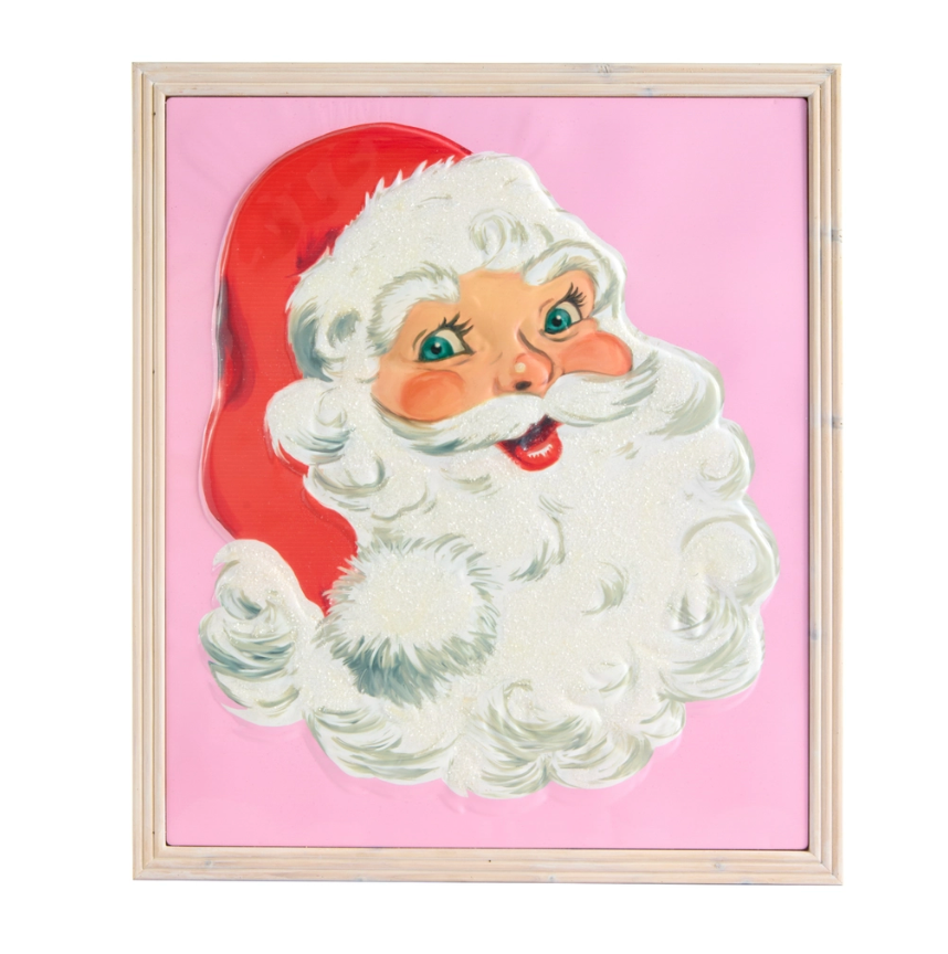24.5" Pink Santa Baby Wall Art