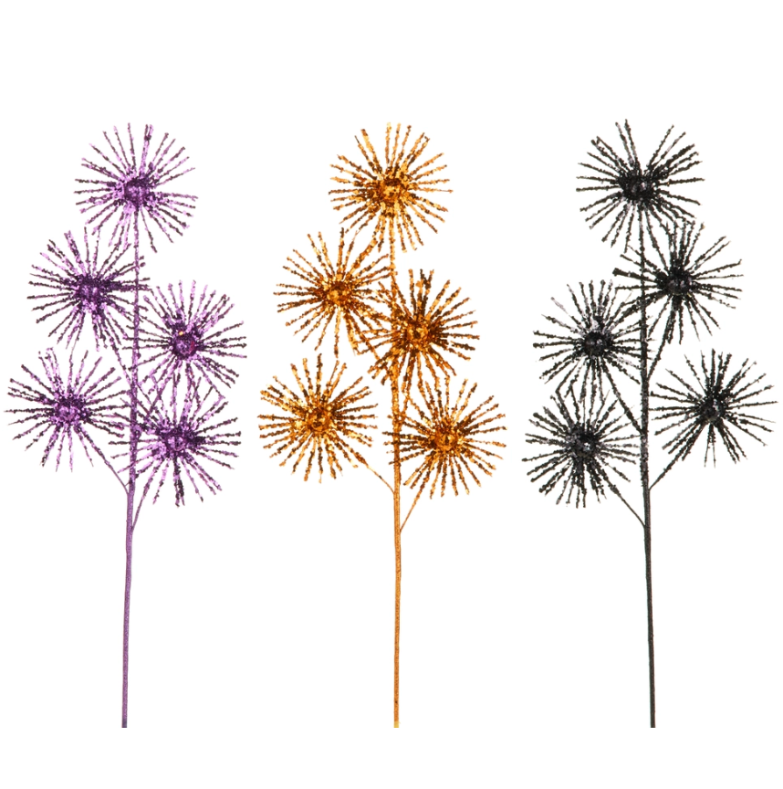 31" Orange, Purple And Black Starburst Spray (Assorted, Purchase is for ONE)