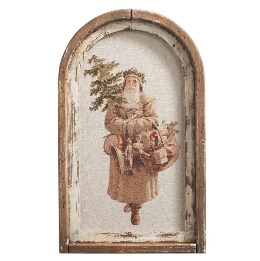 18" Old World Santa Framed Print
