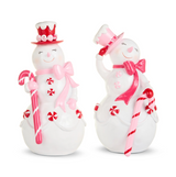 12" Pink Candy Snowman (Assorted, Purchase is for ONE)