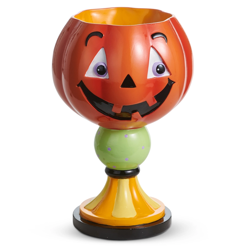 9.75" Jack-O-Lantern Candy Dish