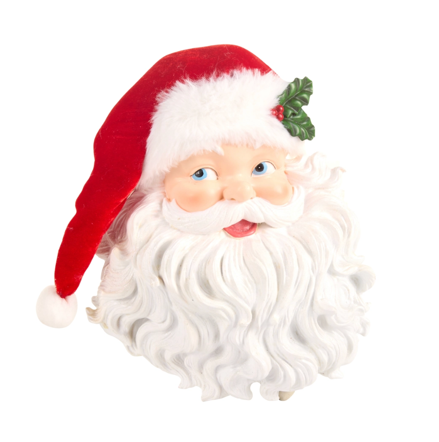 10" Jolly Santa Face Wall Art