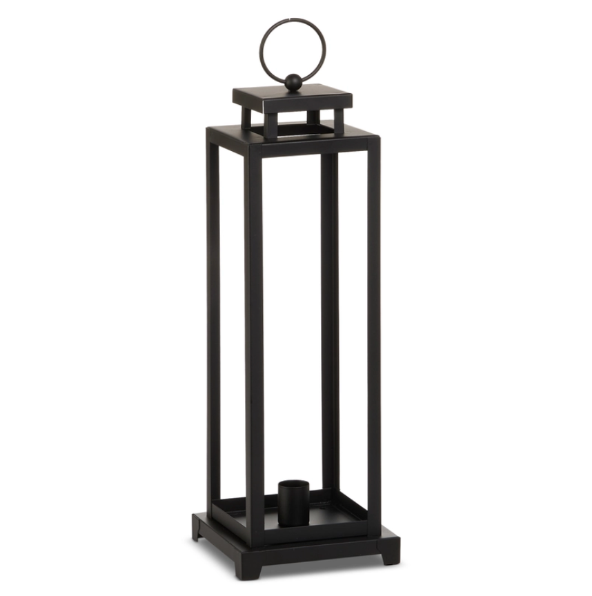 14.5" Black Lantern Candle Holder