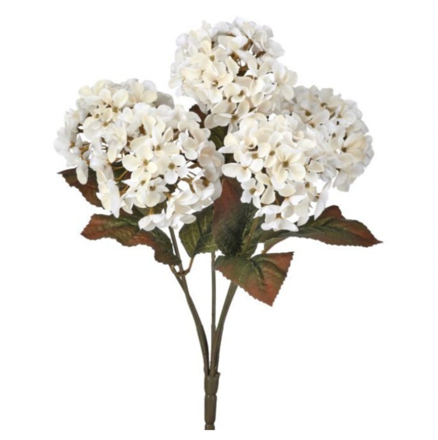17" Mini Autumn Hydrangea Bush (Cream)