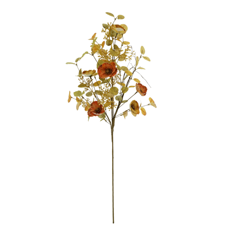 32" Mixed Poppy Spray