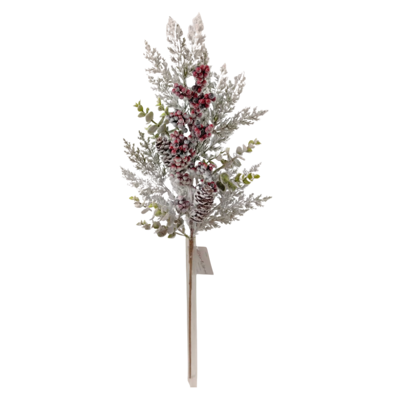 26" Snowed Cypress Berry
