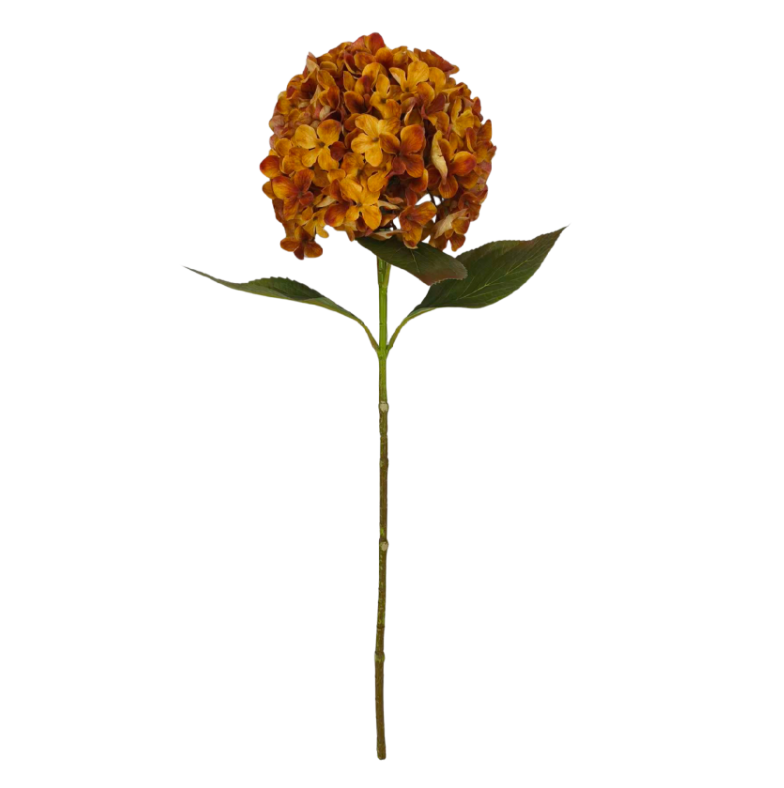 27" Single Hydrangea Spray (Orange)