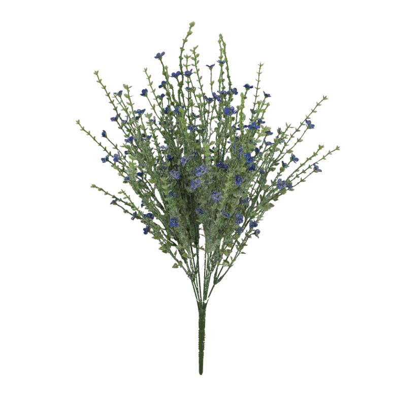 21" Plastic Flower Iced (Blue)