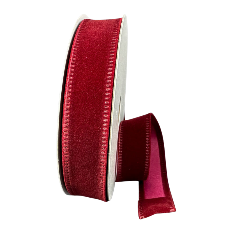 7/8"X10Y Velvet (Burgundy)