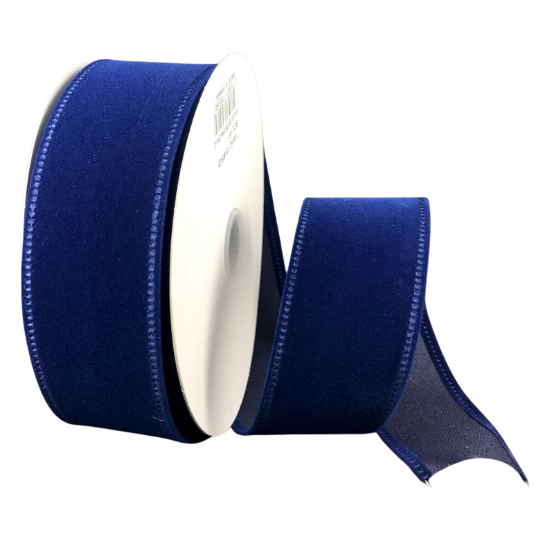 1.5"X10Y Velvet (Navy Blue)