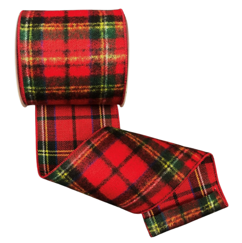 4"X10Y Flannel Plaid (Red/Green/Black/Yellow)