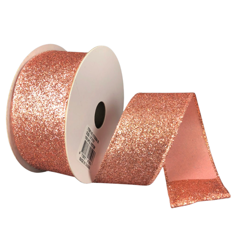 1.5"X10Y Glitter (Rose Gold)