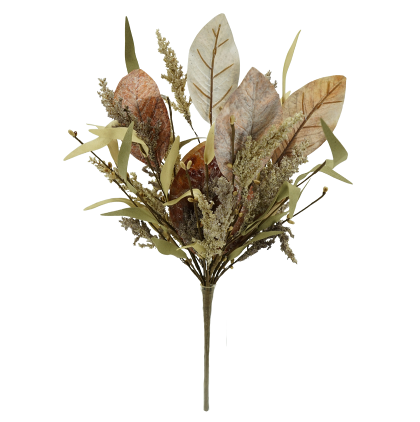 19" Mixed Magnolia Leaf